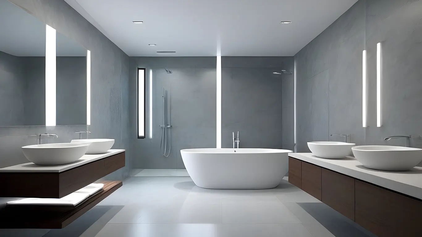 Modernes Badezimmer nach professioneller Badsanierung in München durch AS Renovierung.